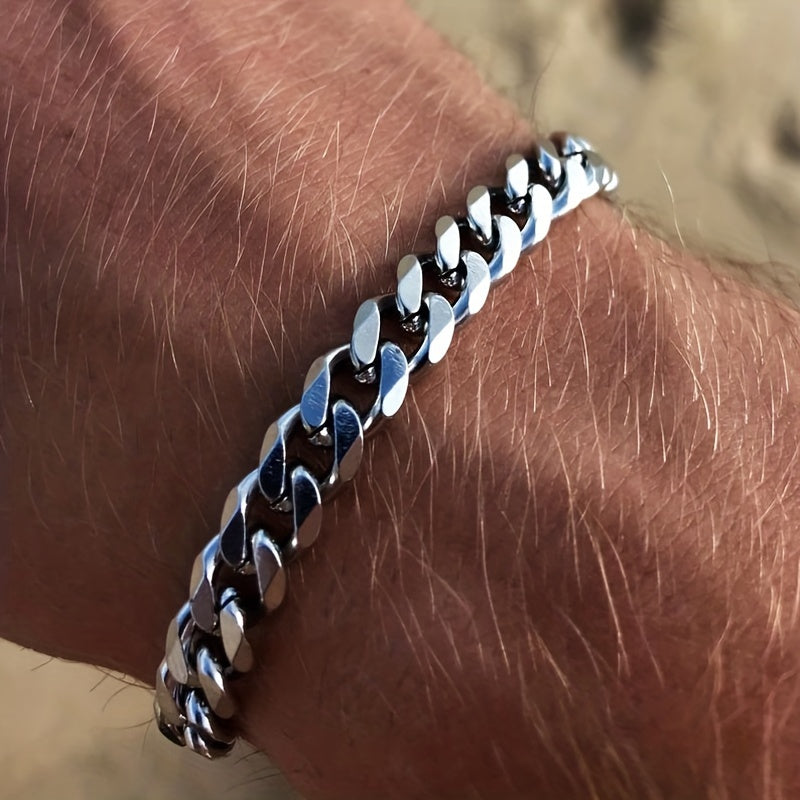 CUBAN EDGE Silver Bracelet