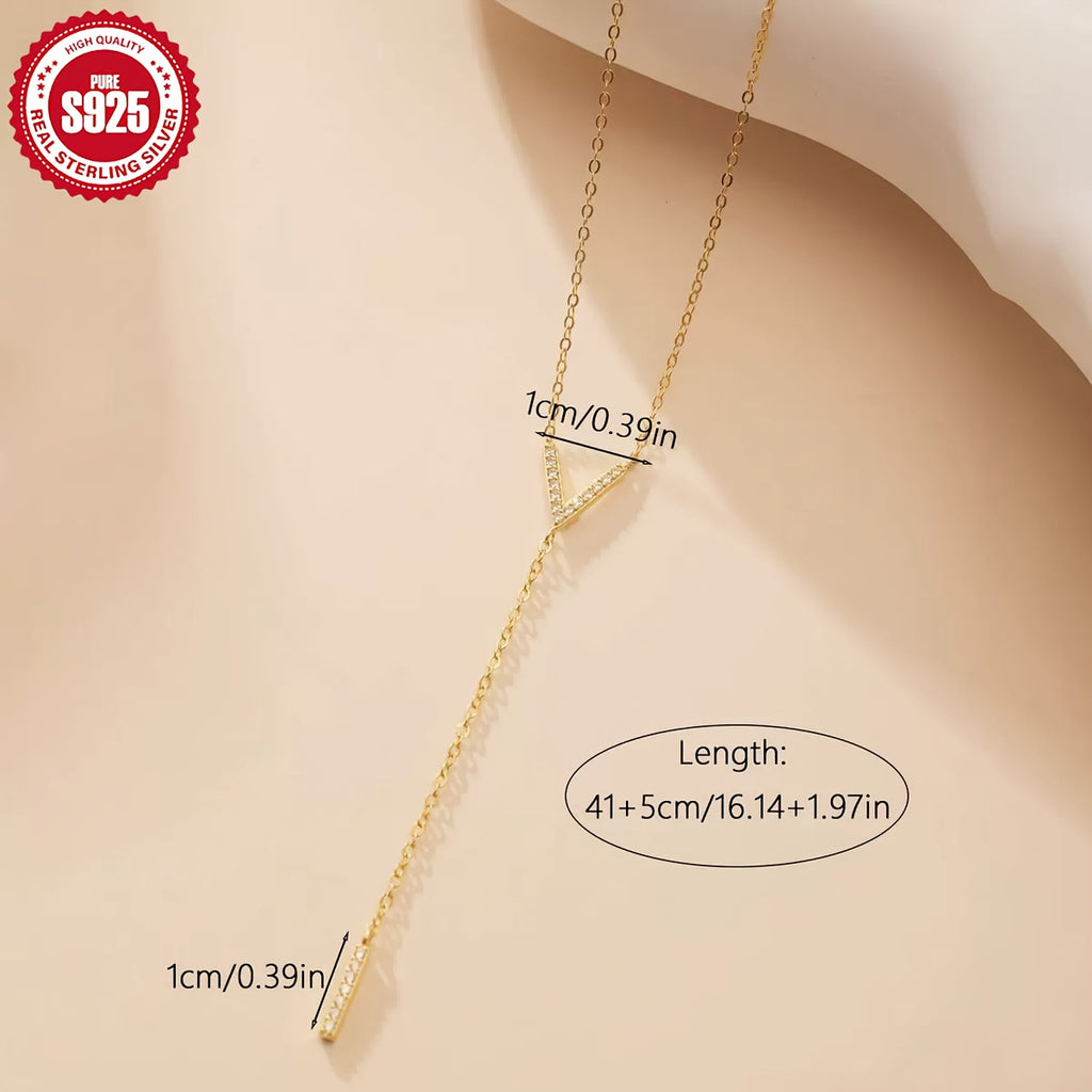 AURÉLLE V‑Tassel Necklace