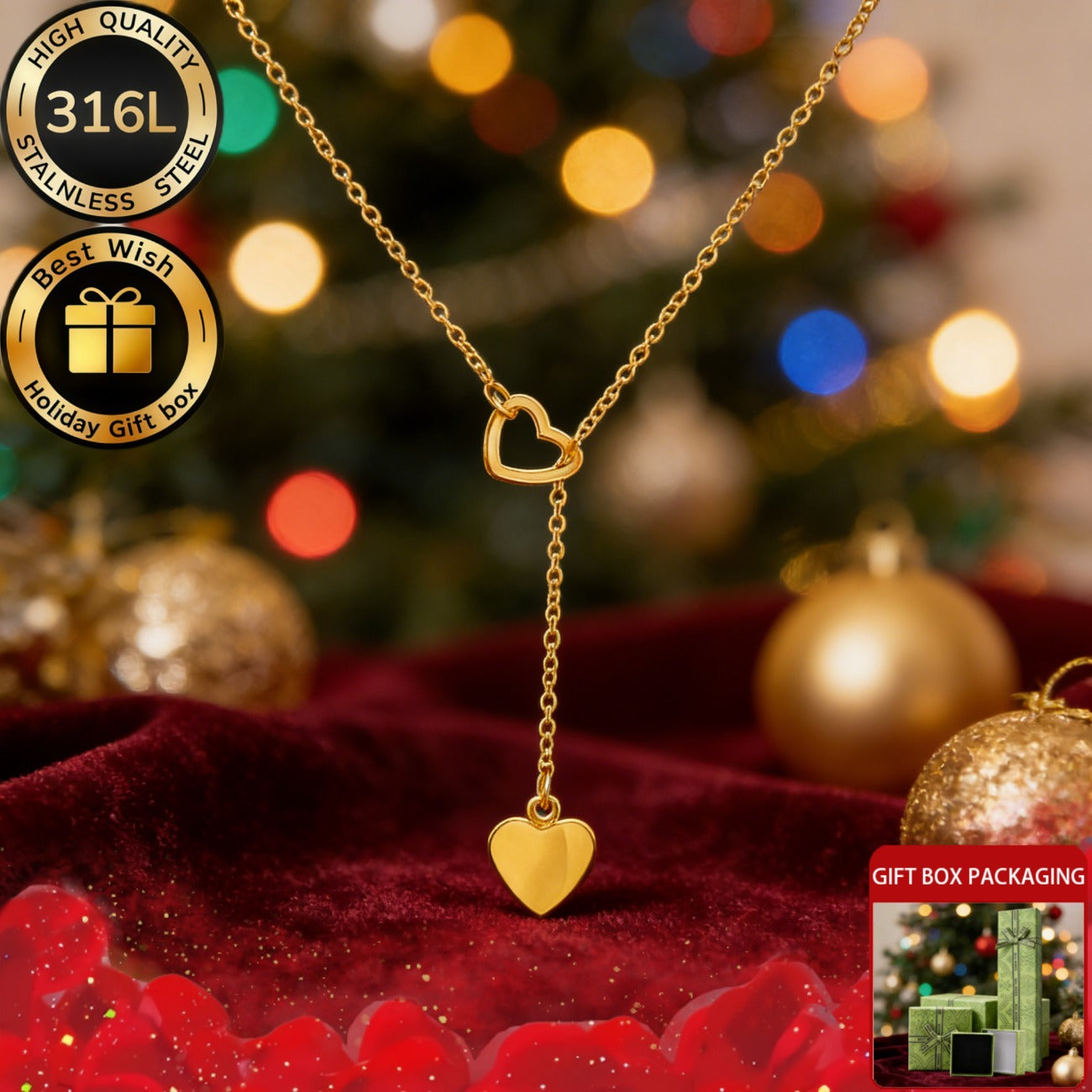 AMORÉE Gold Heart Necklace