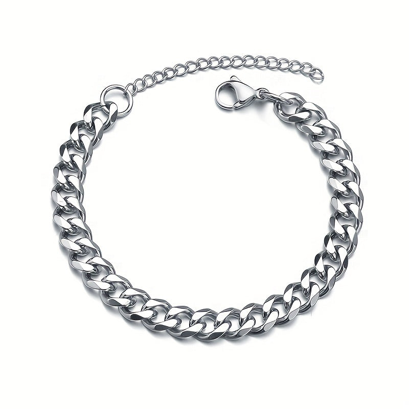 CUBAN EDGE Silver Bracelet