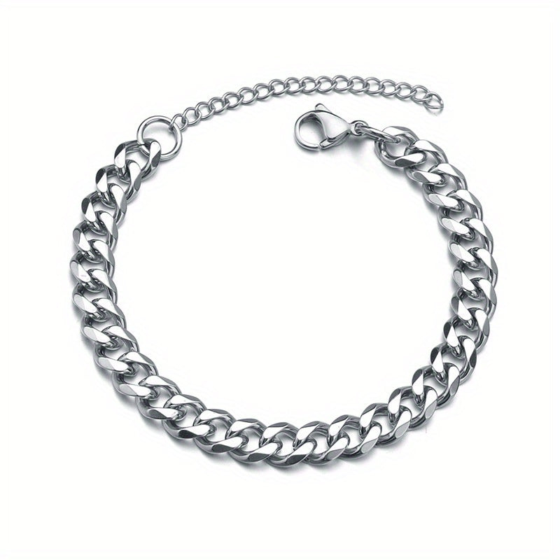 CUBAN EDGE Silver Bracelet